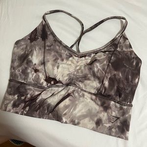 Gymshark Deep purple marble longline sports bra